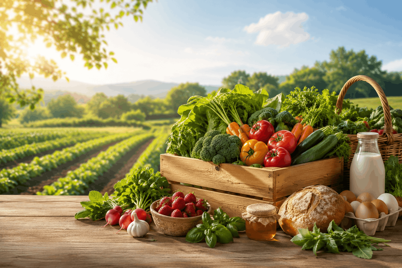 Fresh organic produce — replace this image in the Site Editor